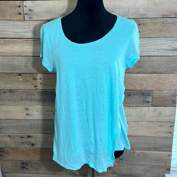 J. Jill Tops - J. Jill Women’s Aquamarine Short Sleeve Summer Wrap Top